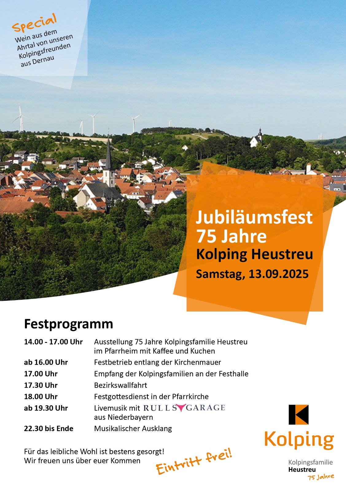 Jubiläumsfest 75 Jahre Kolping Heustreu